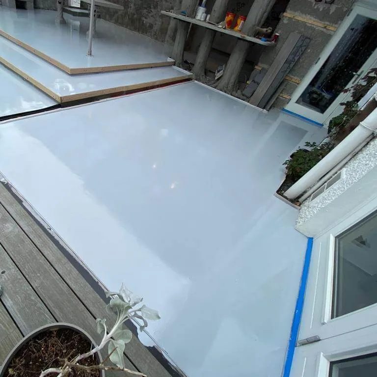 Epoxy Resin on patio area in domestic back garden