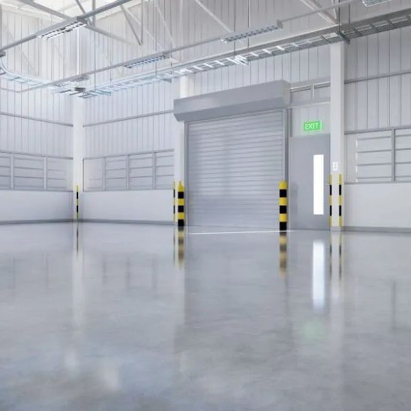 Large warehouse with Epoxy Resin floor