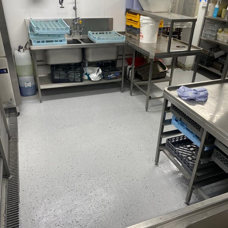 commercial Kitchen with polybead floor Belfast | Northern Ireland
